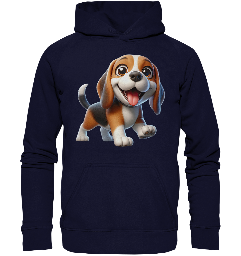 Beagle Cartoon Hund personalisierbar - Basic Unisex Hoodie