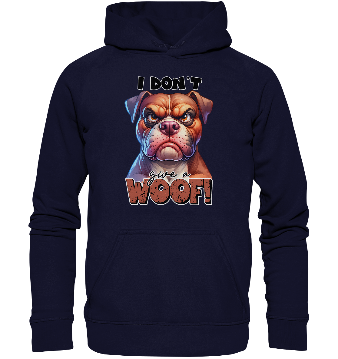 I don't give a woof - Fun Hunde Cartoon - Basic Unisex Hoodie
