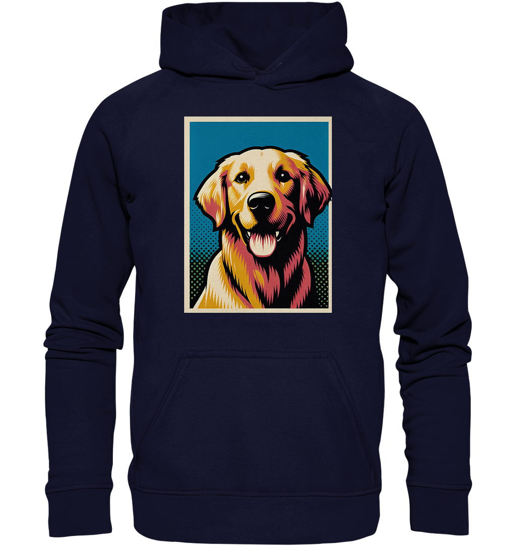 Golden Retriever Pop Art - personalisierbar - Basic Unisex Hoodie