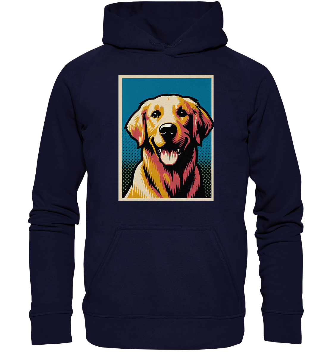 Golden Retriever Pop Art - personalisierbar - Basic Unisex Hoodie