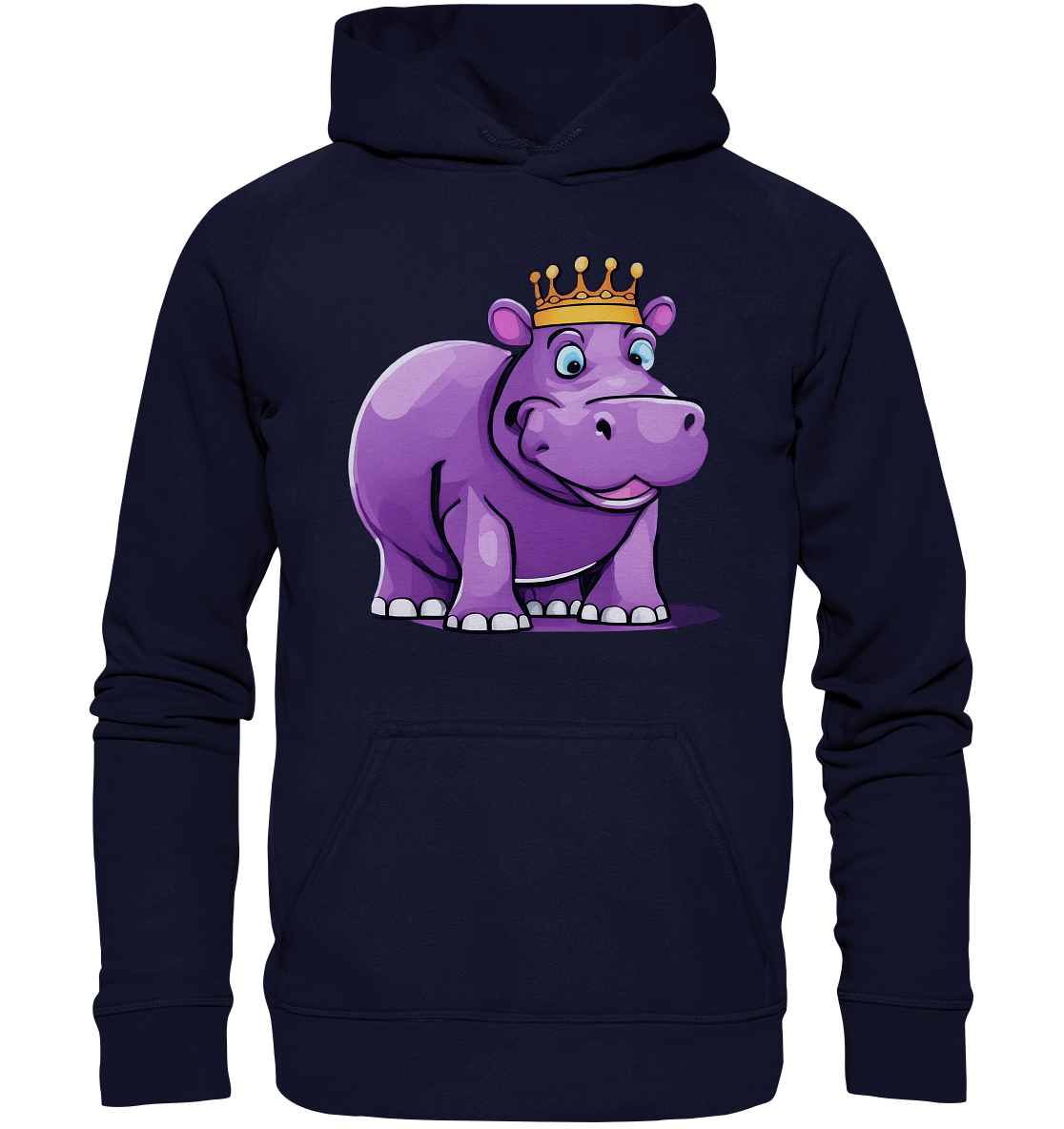 Hippo Queen Cute - personalisierbar - Basic Unisex Hoodie