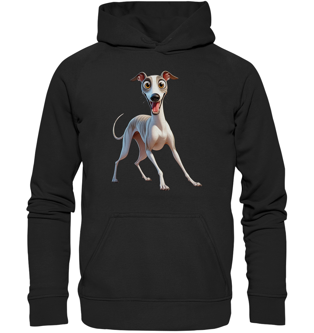 Whippet Cartoon personalisierbar - Basic Unisex Hoodie