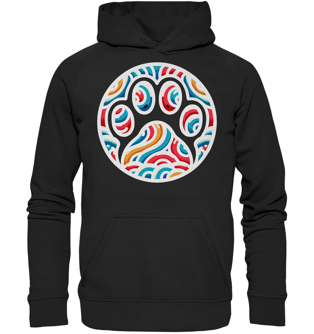 Pfote Pop  Kunst farbenfroh 90er Style  - Basic Unisex Hoodie