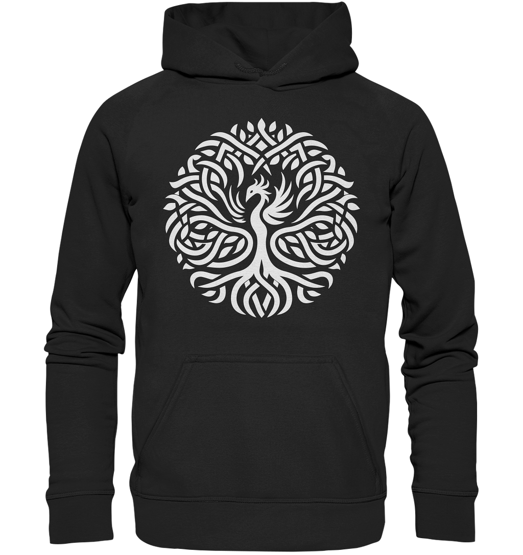 Keltischer Lebensbaum mit Phoenix - Basic Unisex Hoodie