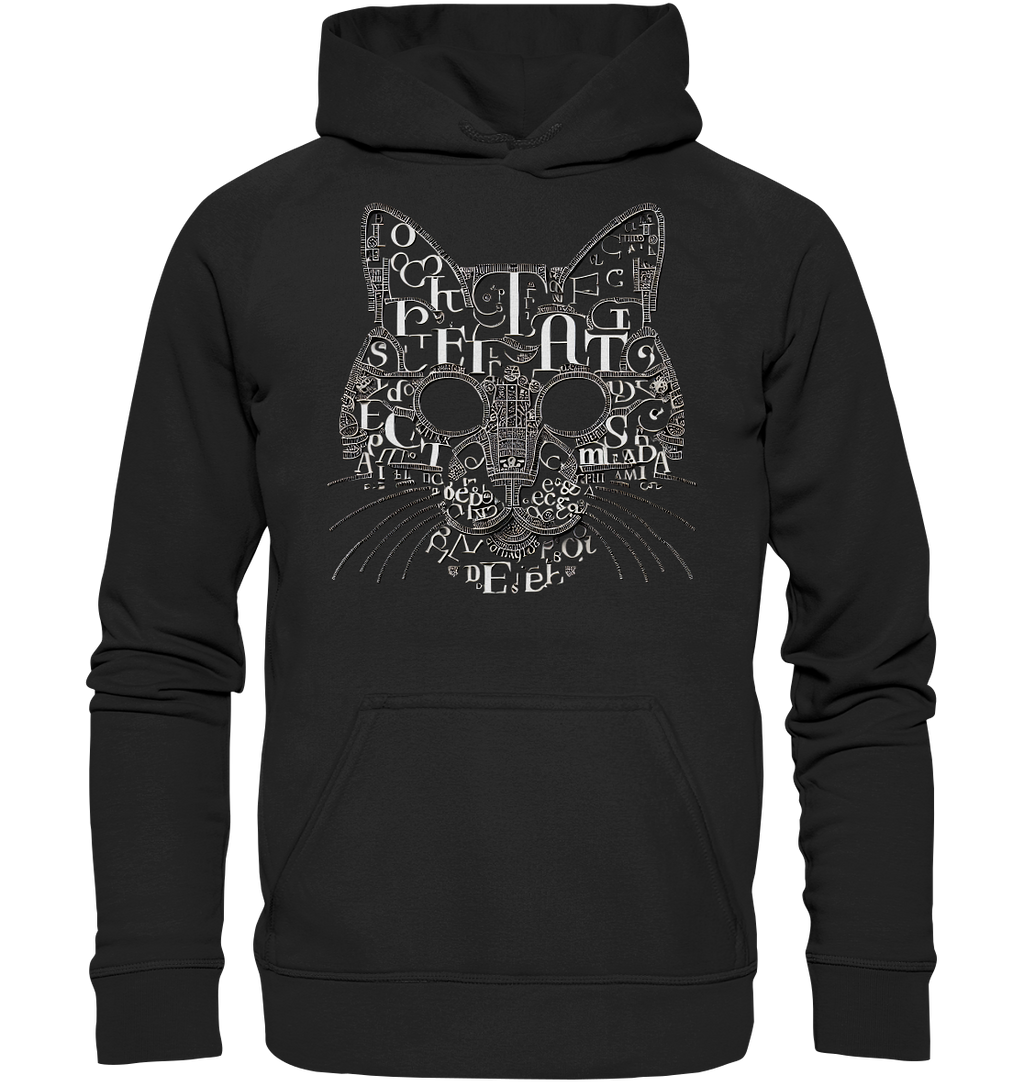 katzenkopf modernes design Buchstaben - Basic Unisex Hoodie