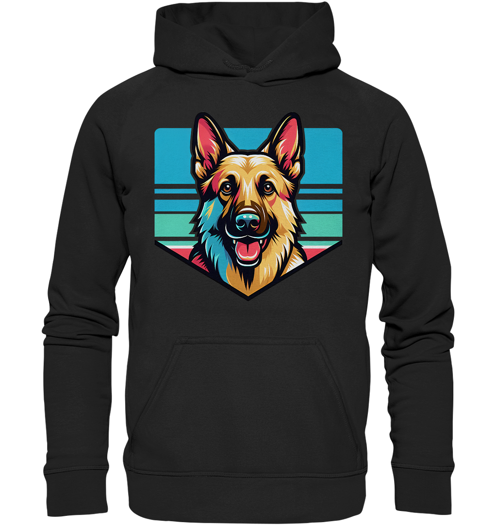 Schäferhund Pop Art - personalisierbar - Basic Unisex Hoodie