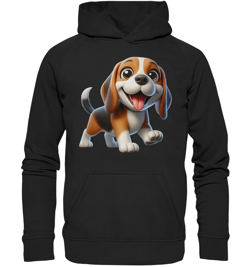 Beagle Cartoon Hund personalisierbar - Basic Unisex Hoodie