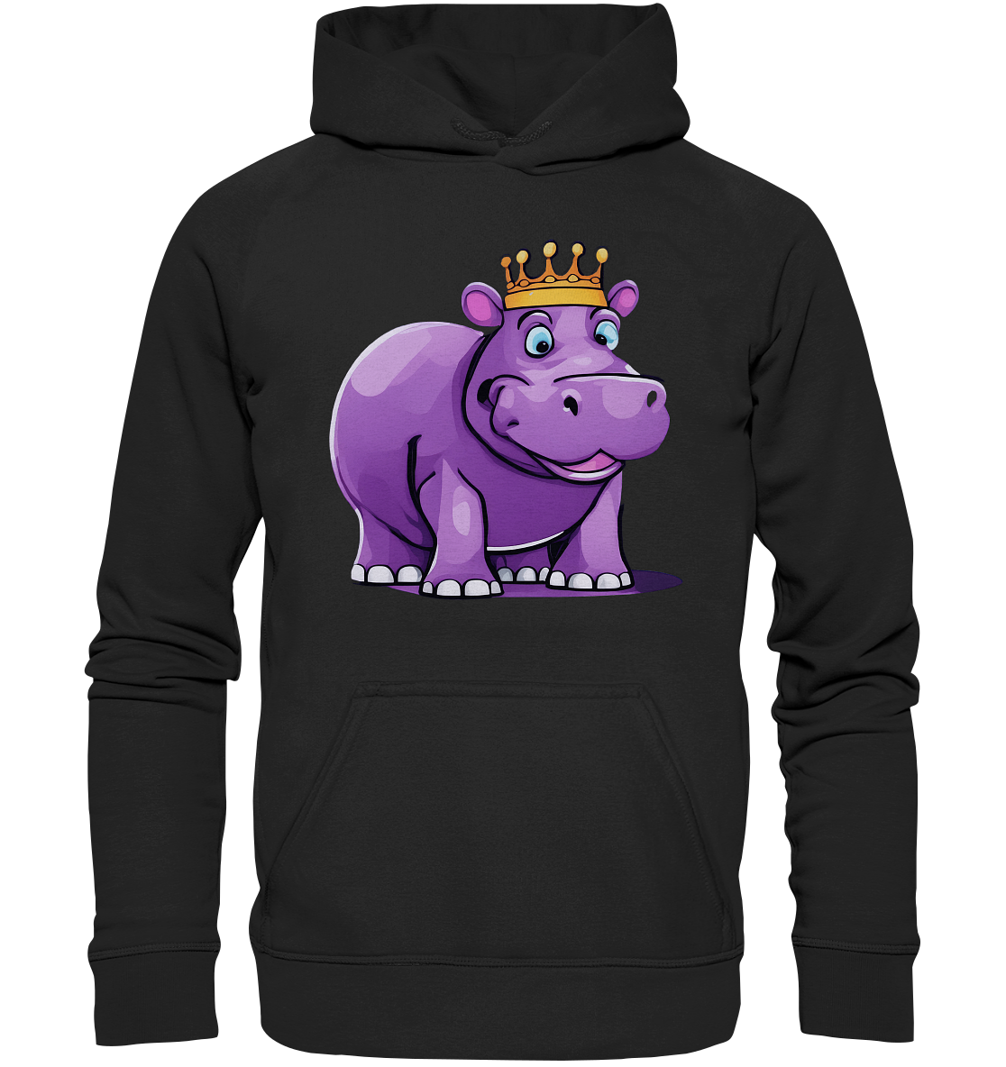 Hippo Queen Cute - personalisierbar - Basic Unisex Hoodie