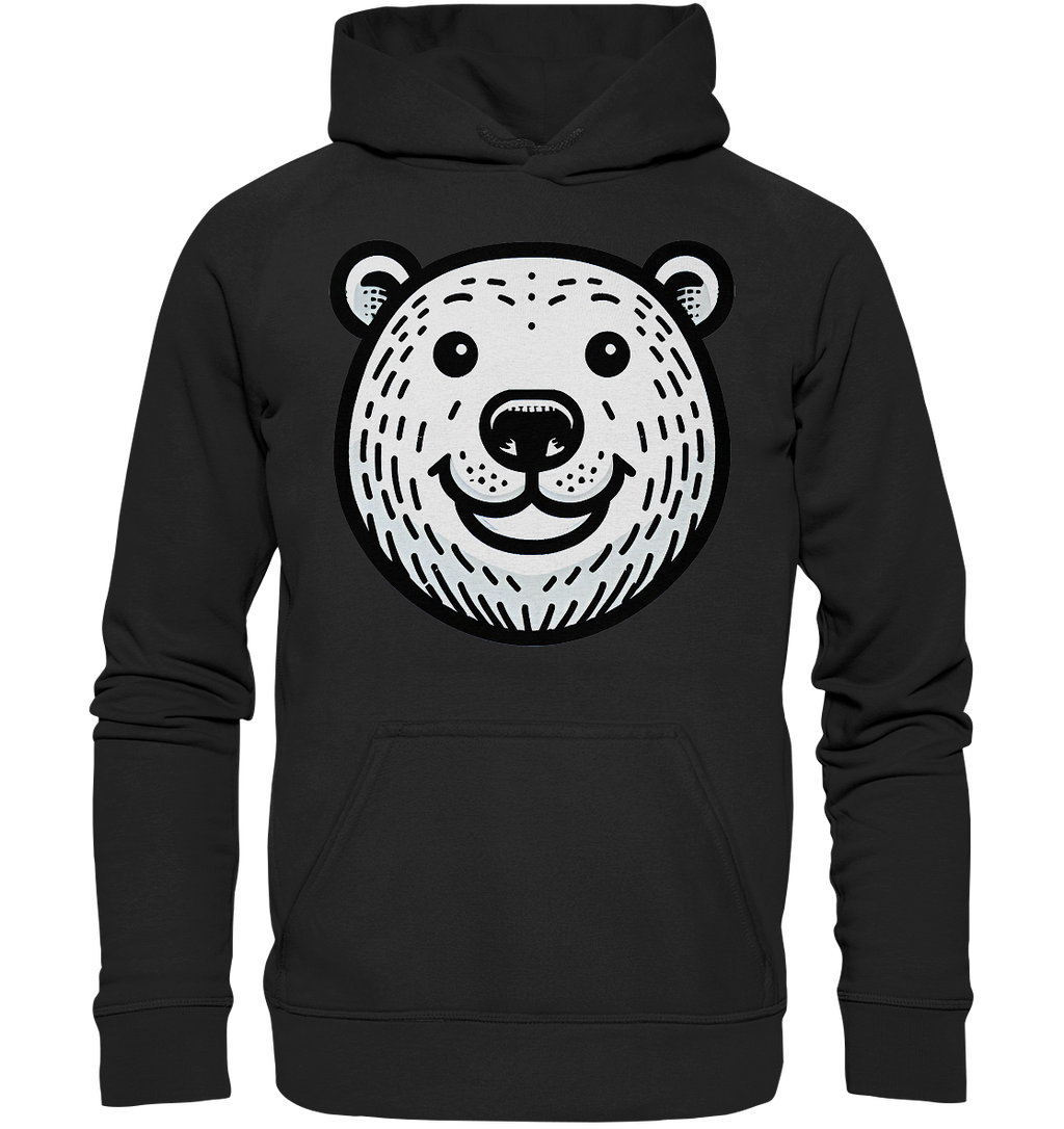 Lustiges Eisbär Gesicht   - personalisierbar  - Basic Unisex Hoodie
