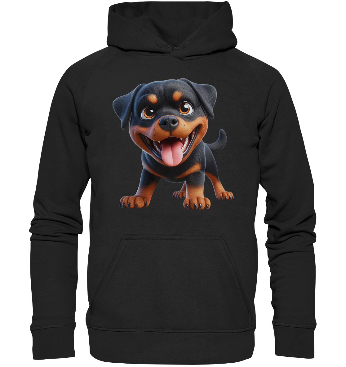 Rottweiler Cartoon Hund - personalisierbar - Basic Unisex Hoodie