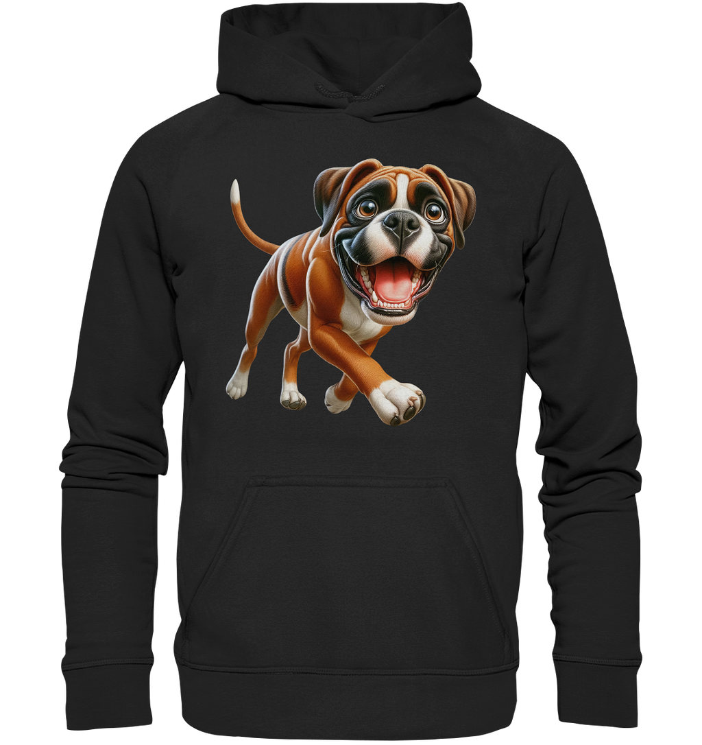 Boxer Cartoon Hund personalisierbar - Basic Unisex Hoodie