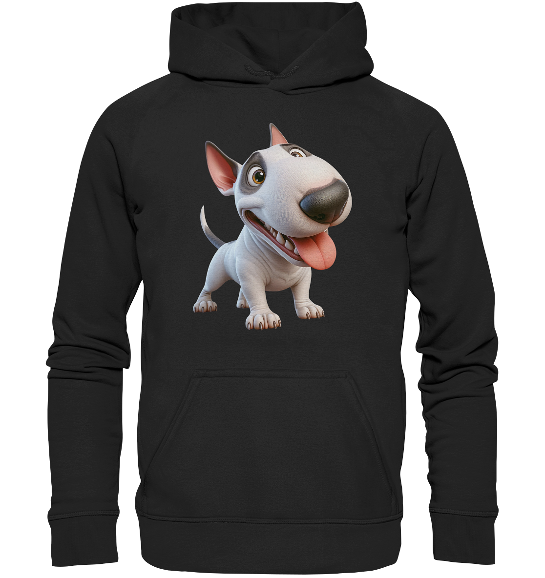 Bullterrier Cartoon personalisierbar - Basic Unisex Hoodie