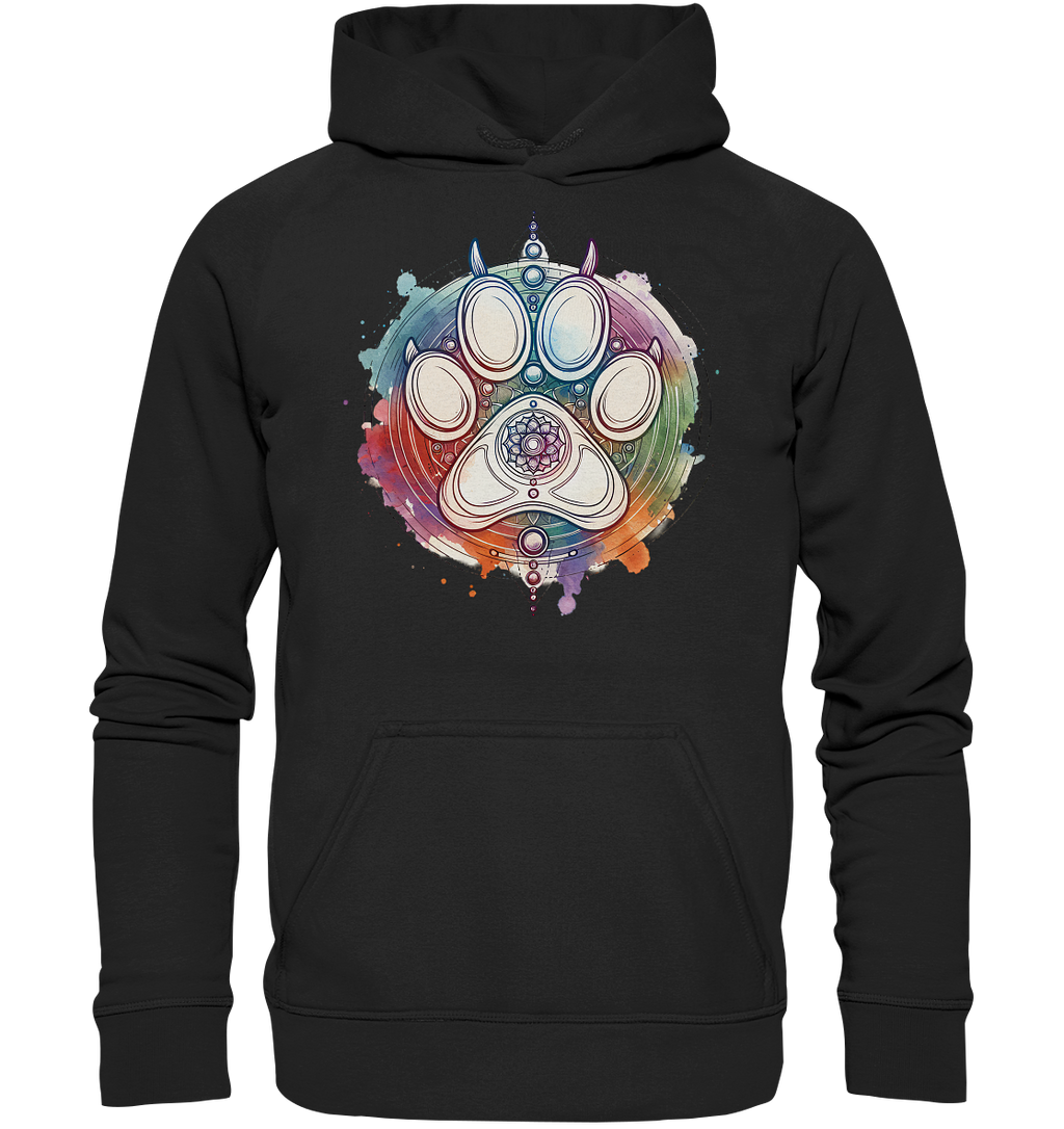 Modernes Design Chakra mit Pfote - Basic Unisex Hoodie