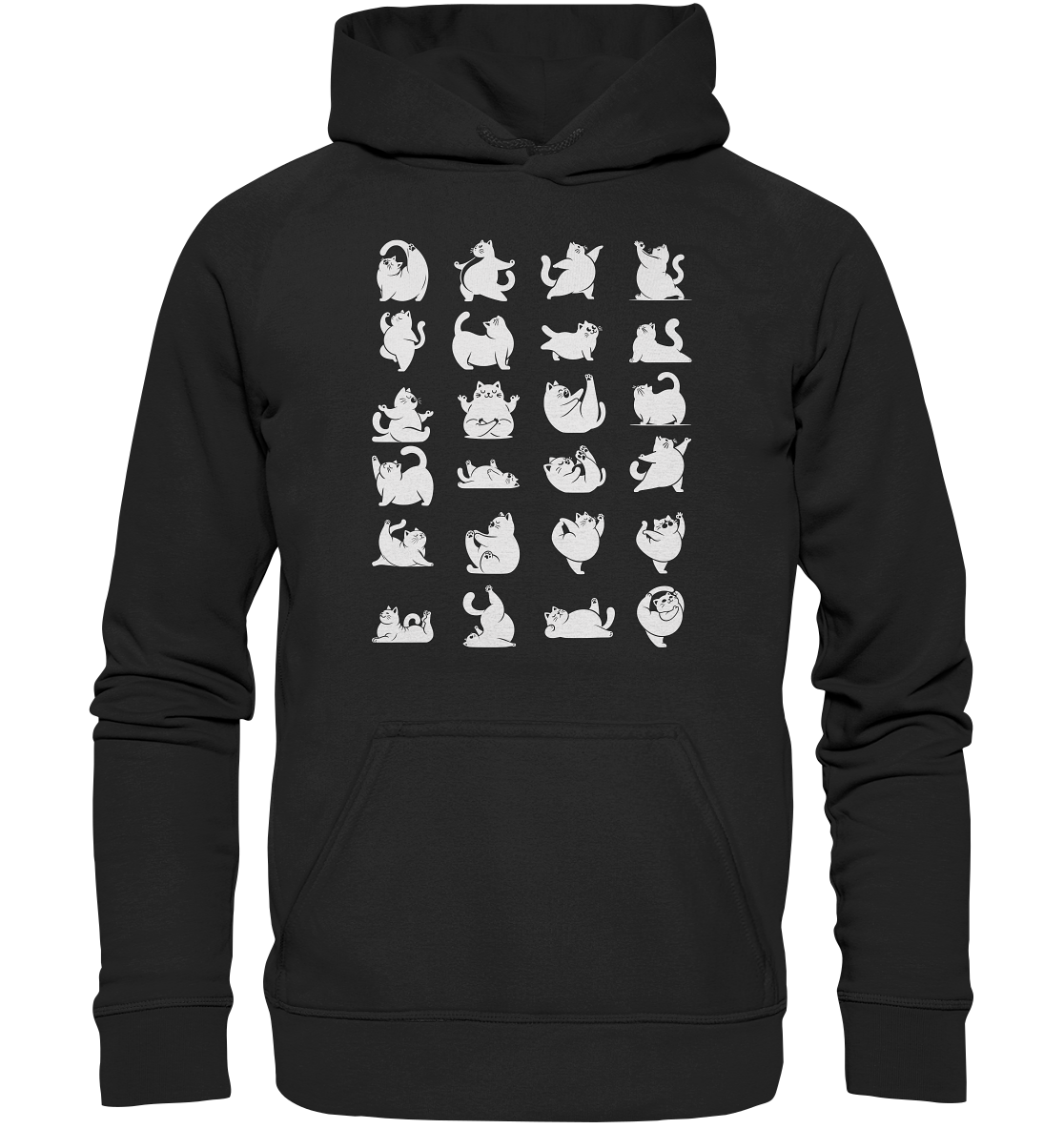 Katzen Yoga / Cat Yoga Fun - personalisierbar - Basic Unisex Hoodie