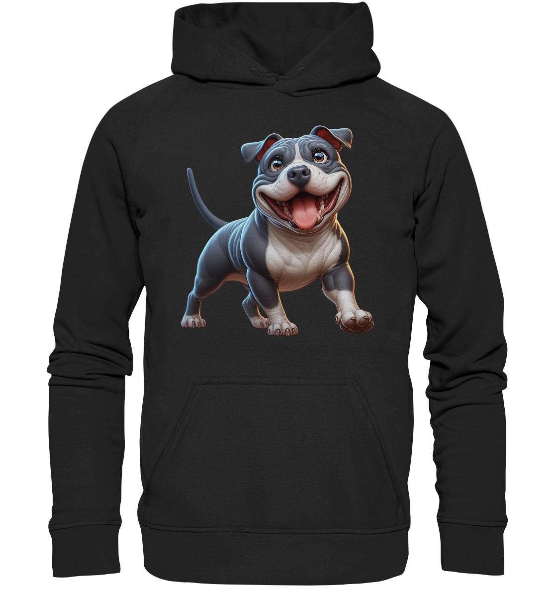 Pittbull Cartoon Hund personalisierbar - Basic Unisex Hoodie