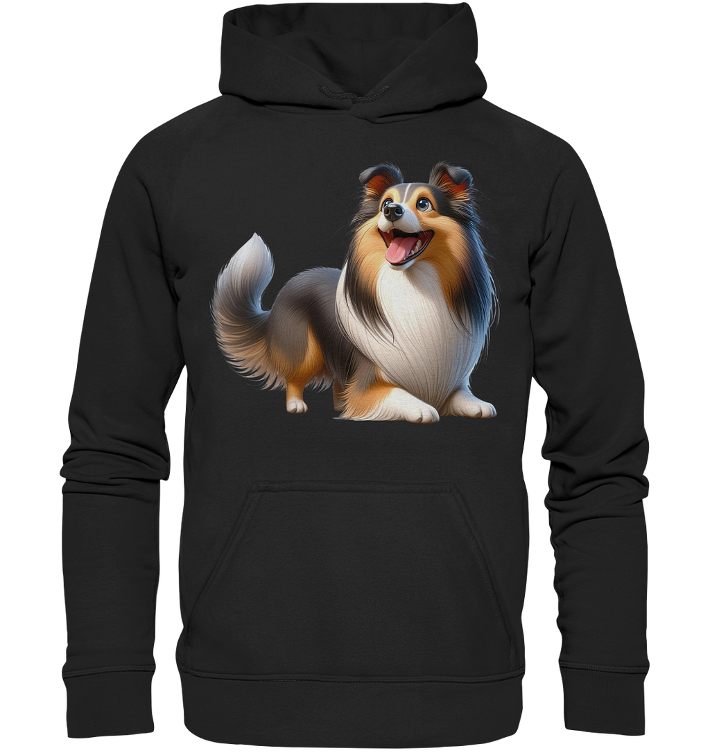 Shetland Sheepdog cartoon personalisierbar - Basic Unisex Hoodie