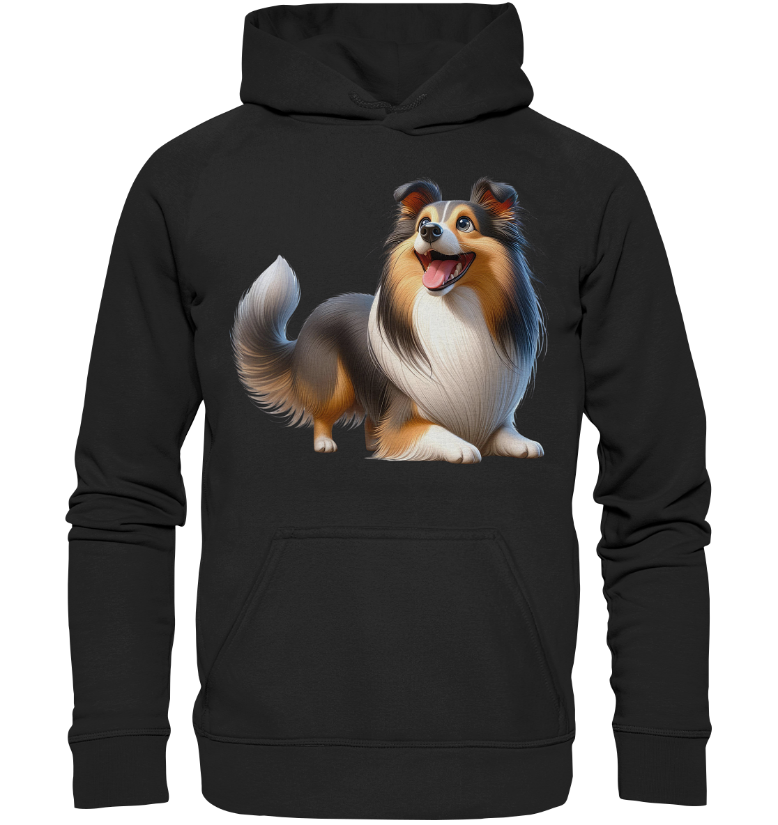 Shetland Sheepdog cartoon personalisierbar - Basic Unisex Hoodie
