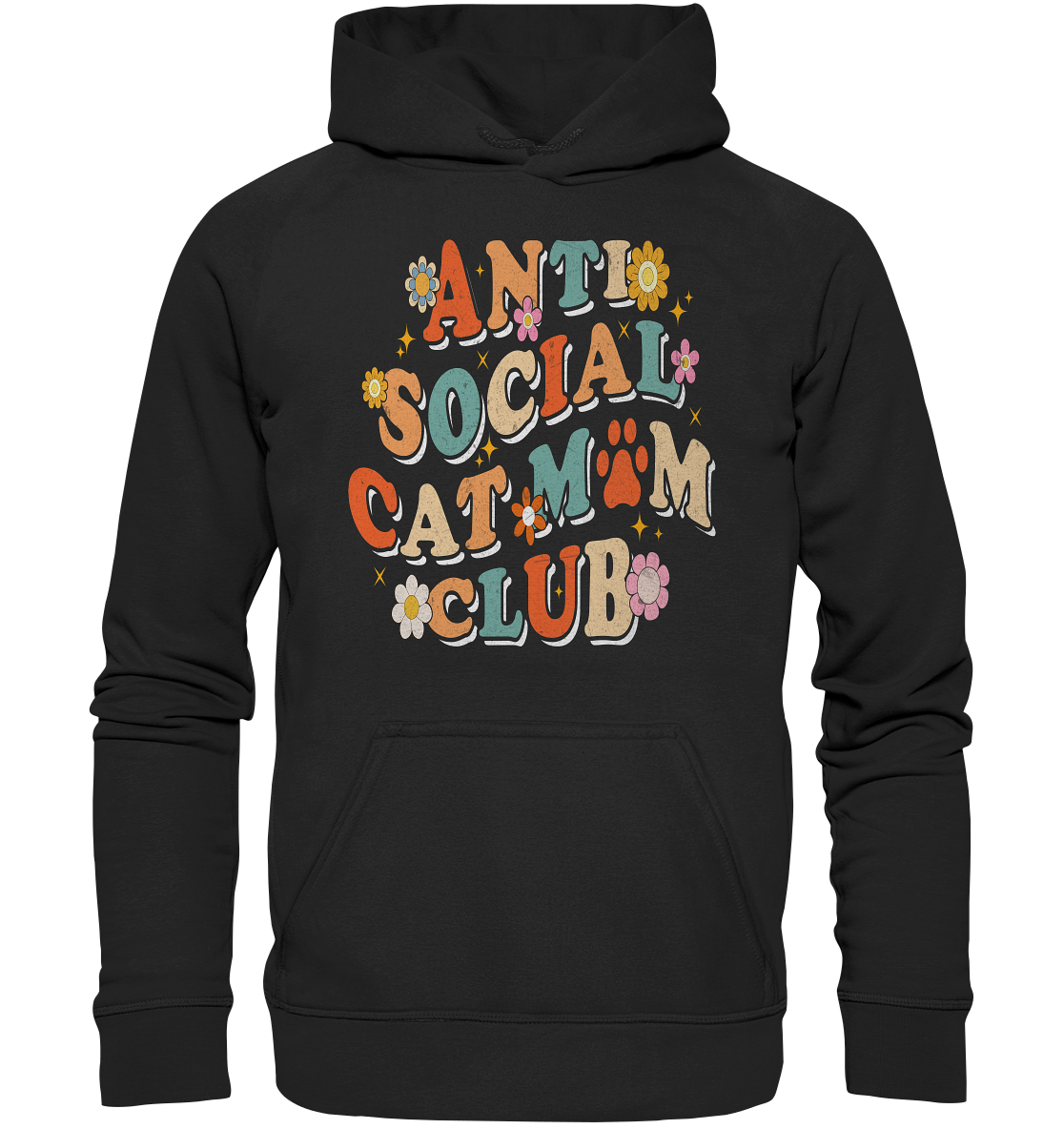 Anti Social Cat Mum Club - Basic Unisex Hoodie