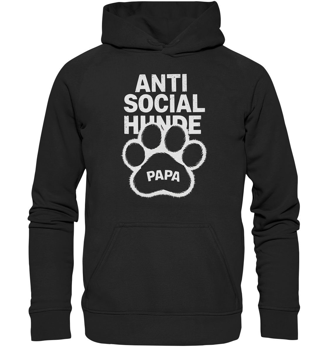 Anti Social Hunde Papa - Basic Unisex Hoodie