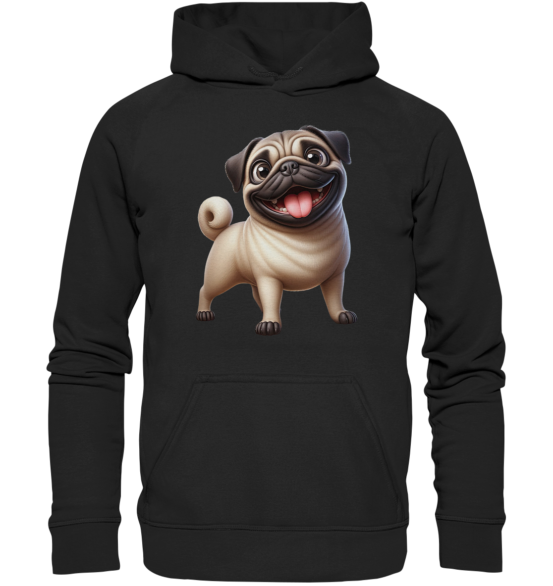 Mops Cartoon - personalisierbar - Basic Unisex Hoodie