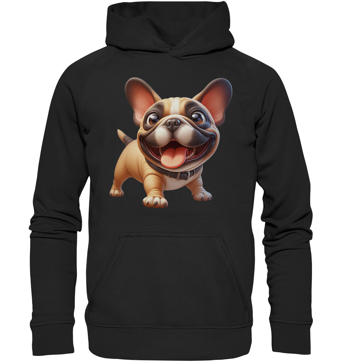Französische Bulldogge Cartoon personalisierbar - Basic Unisex Hoodie