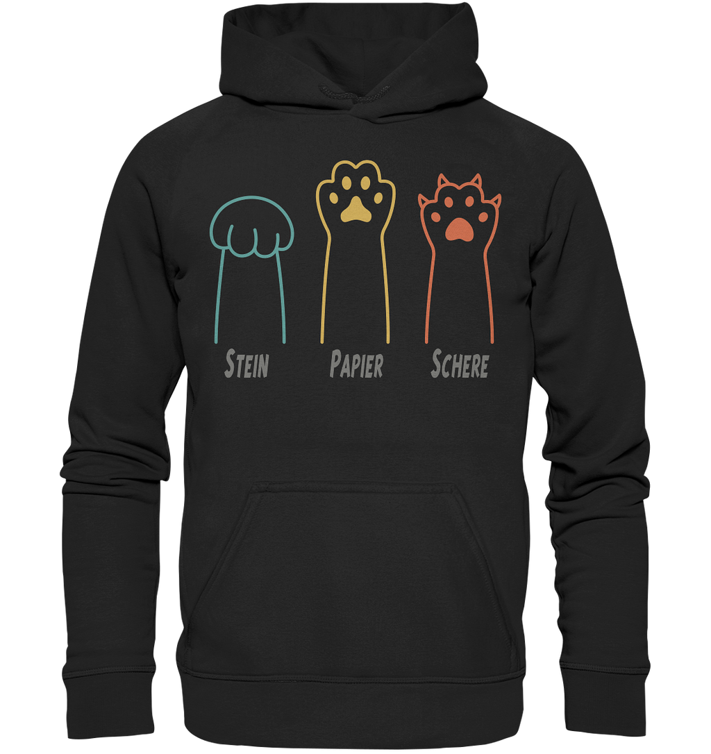 Pfoten Stein-Papier-Schere - Basic Unisex Hoodie