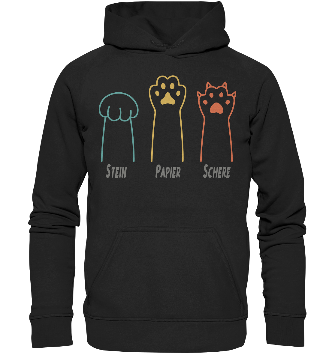 Pfoten Stein-Papier-Schere - Basic Unisex Hoodie