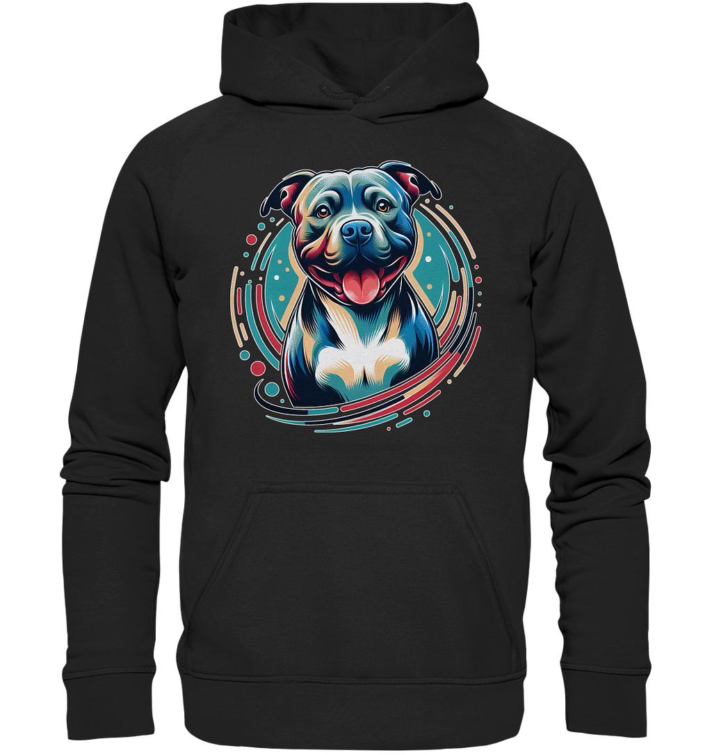 Happy Pittbull / Staffy PopArt - Basic Unisex Hoodie