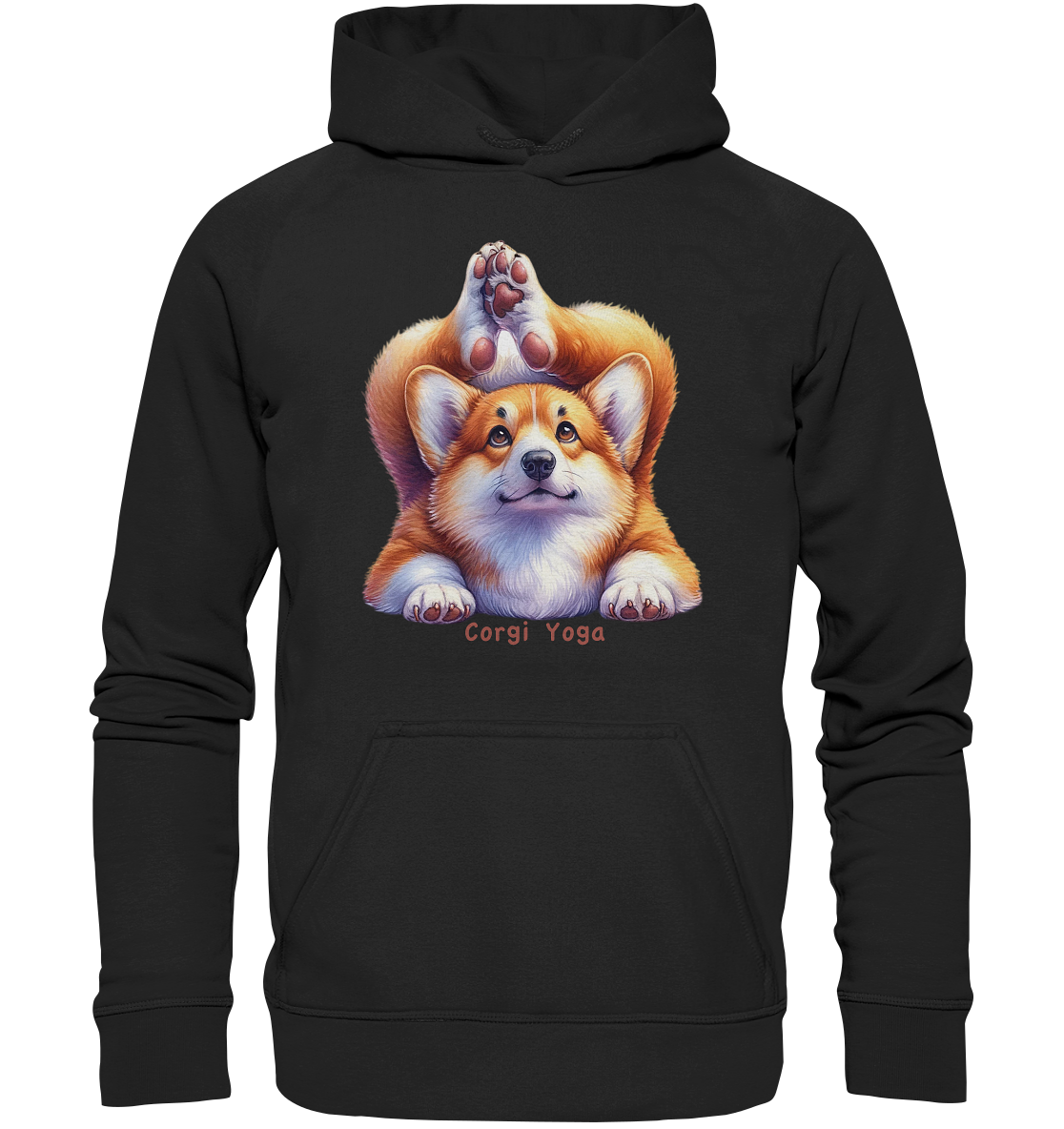 Corgi Yoga - Basic Unisex Hoodie