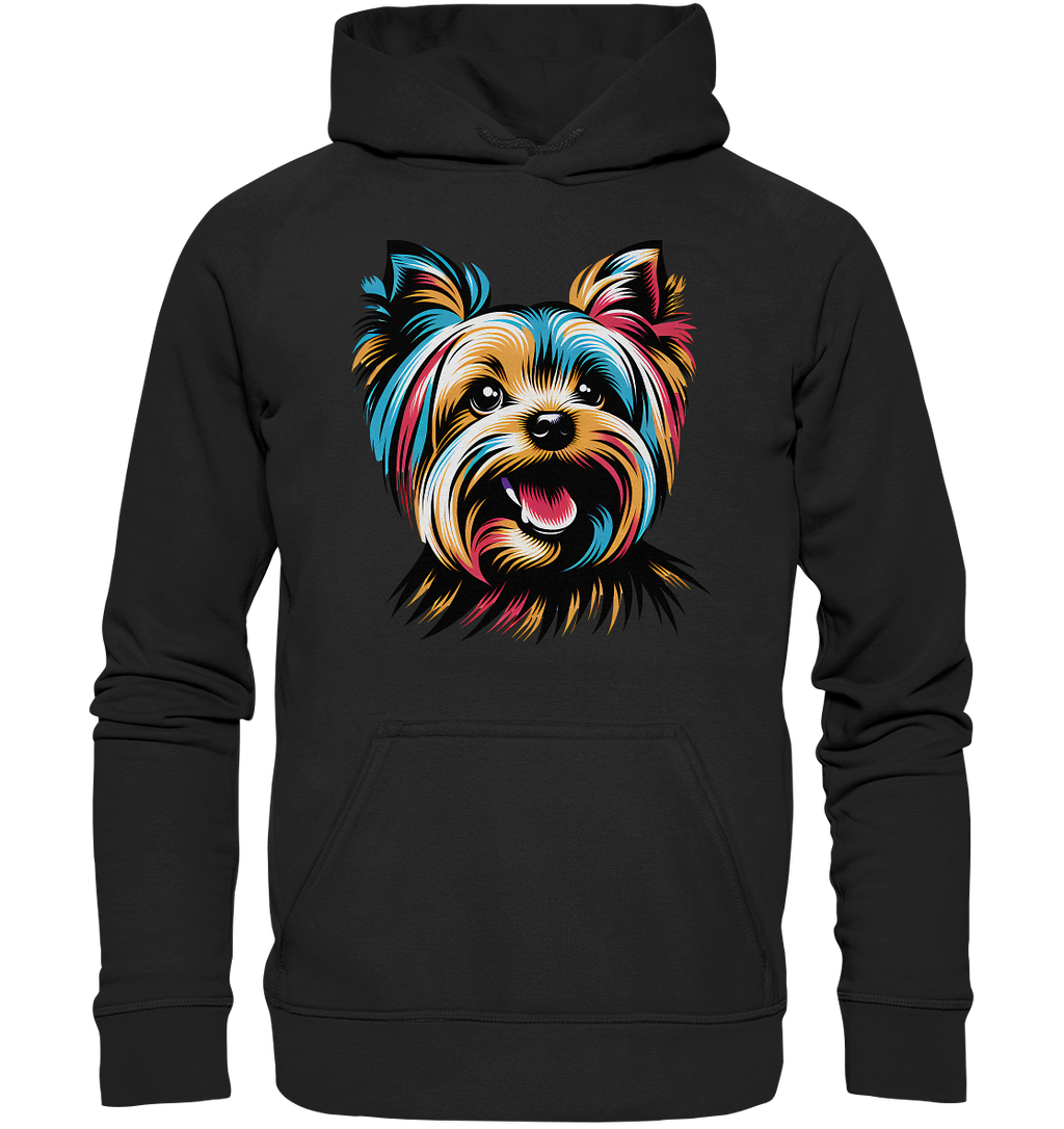 Yorkshire Terrier Pop Art - personalisierbar - Basic Unisex Hoodie