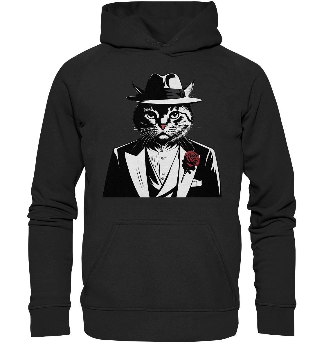 Catfather Katze Mafia - personalisierbar - Basic Unisex Hoodie