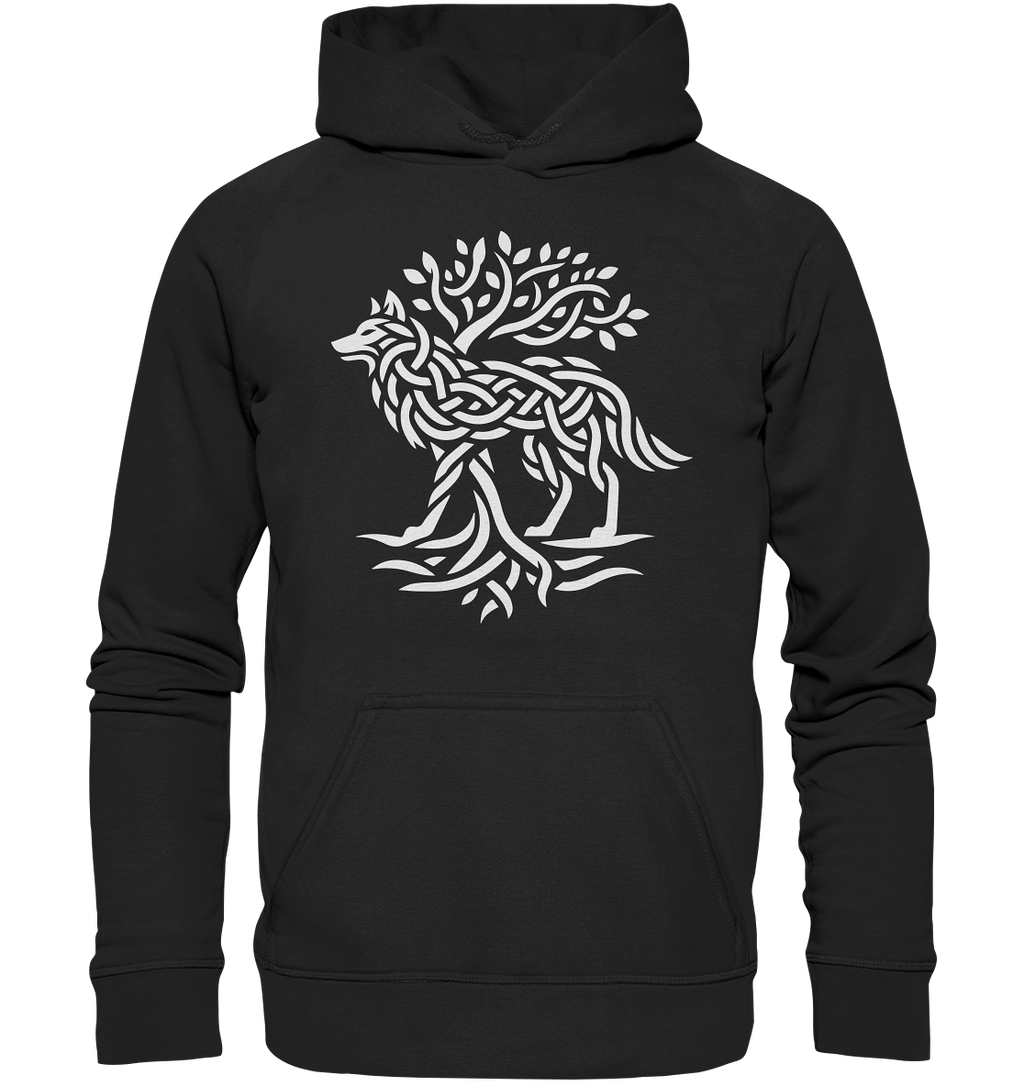Keltischer Lebensbaum Wolf - Basic Unisex Hoodie