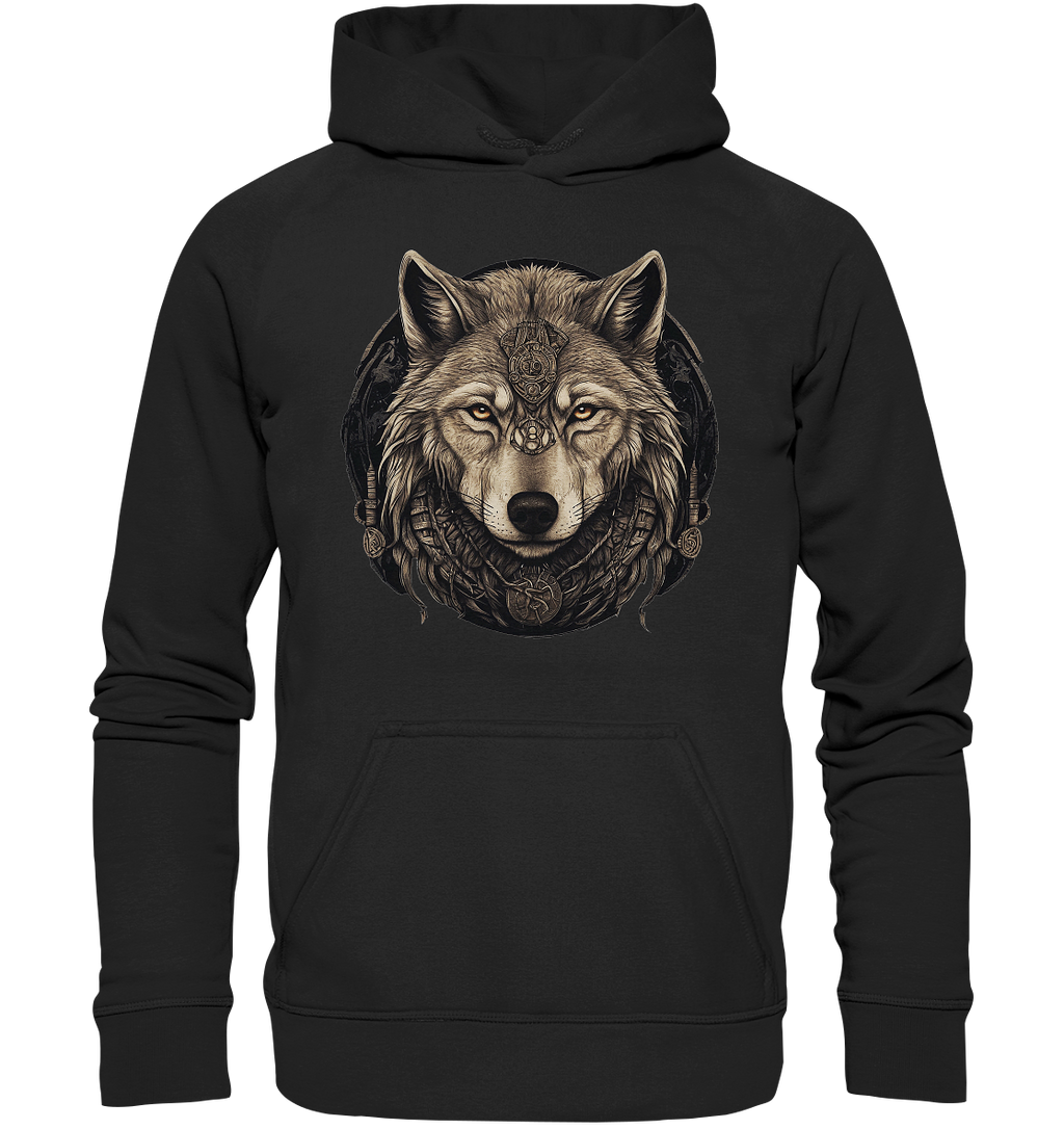 Wolf Fenris Viking Art - Basic Unisex Hoodie