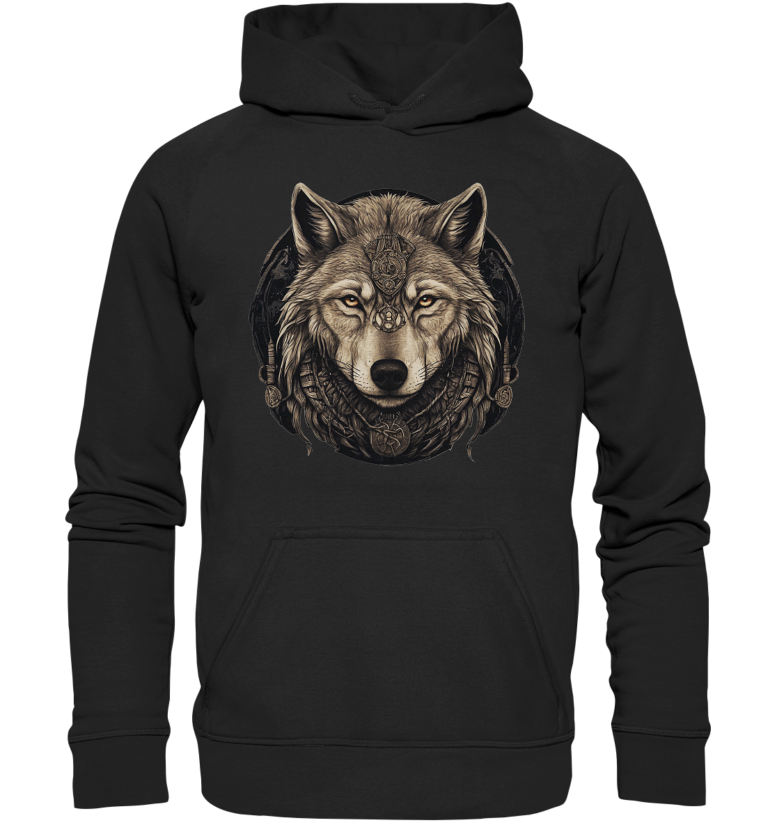 Wolf Fenris Viking Art - Basic Unisex Hoodie