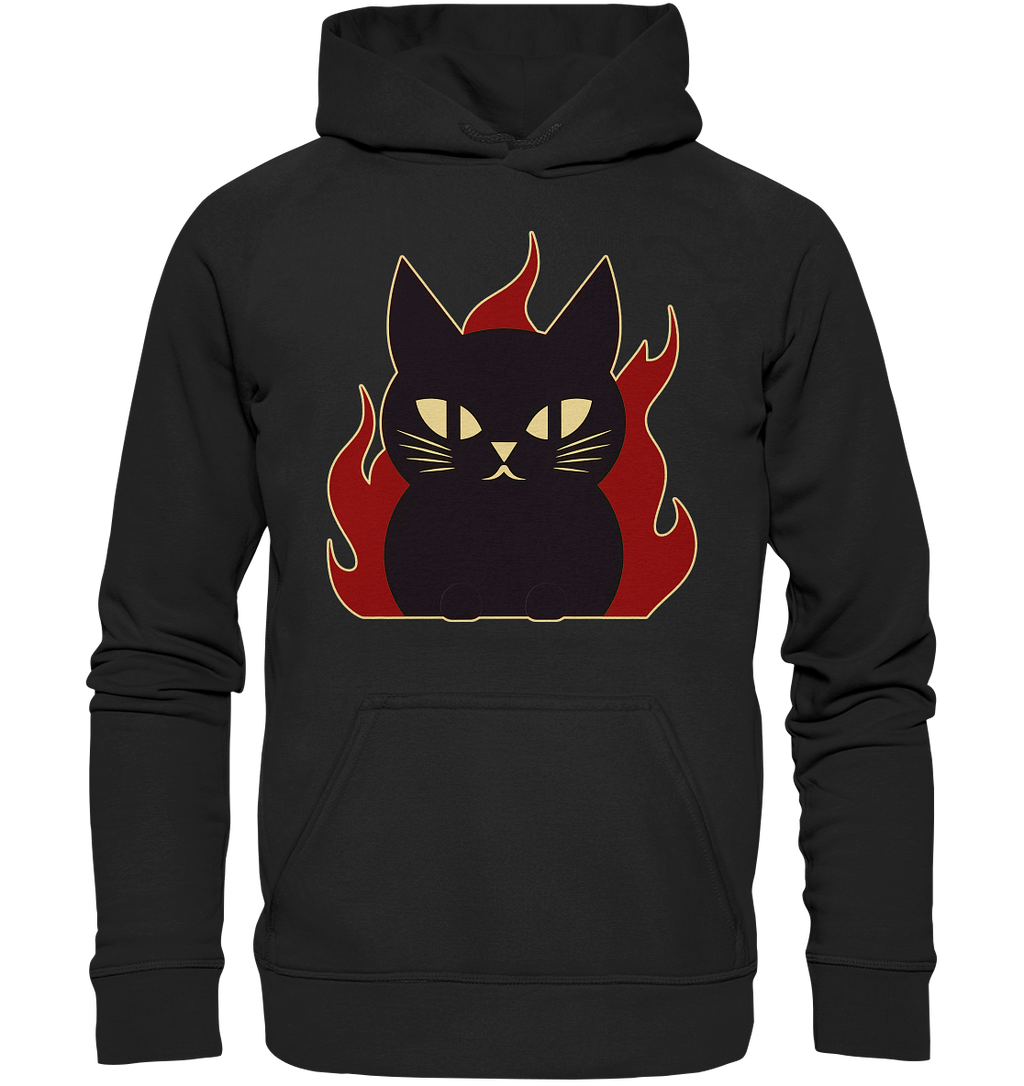 Devil Cat  illustration - Basic Unisex Hoodie