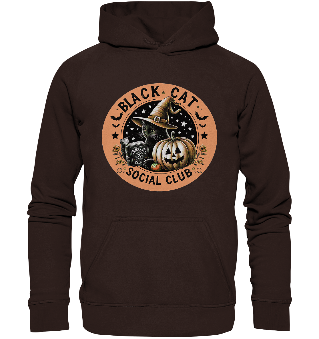 Halloween Black Cat Social Club - Basic Unisex Hoodie