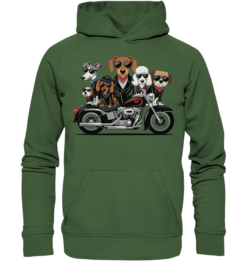 Hunde Biker Gang Fun - Basic Unisex Hoodie