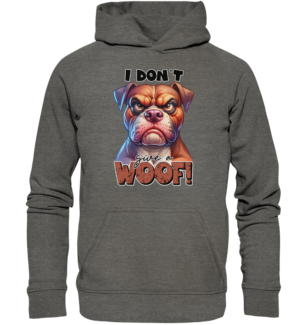 I don't give a woof - Fun Hunde Cartoon - Basic Unisex Hoodie