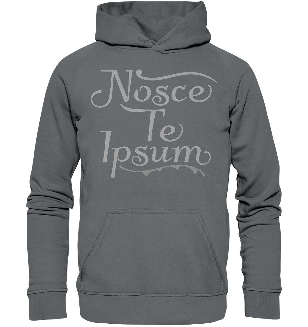 Nosce Te Ipsum – Erkenne dich selbst, Latein  - Basic Unisex Hoodie