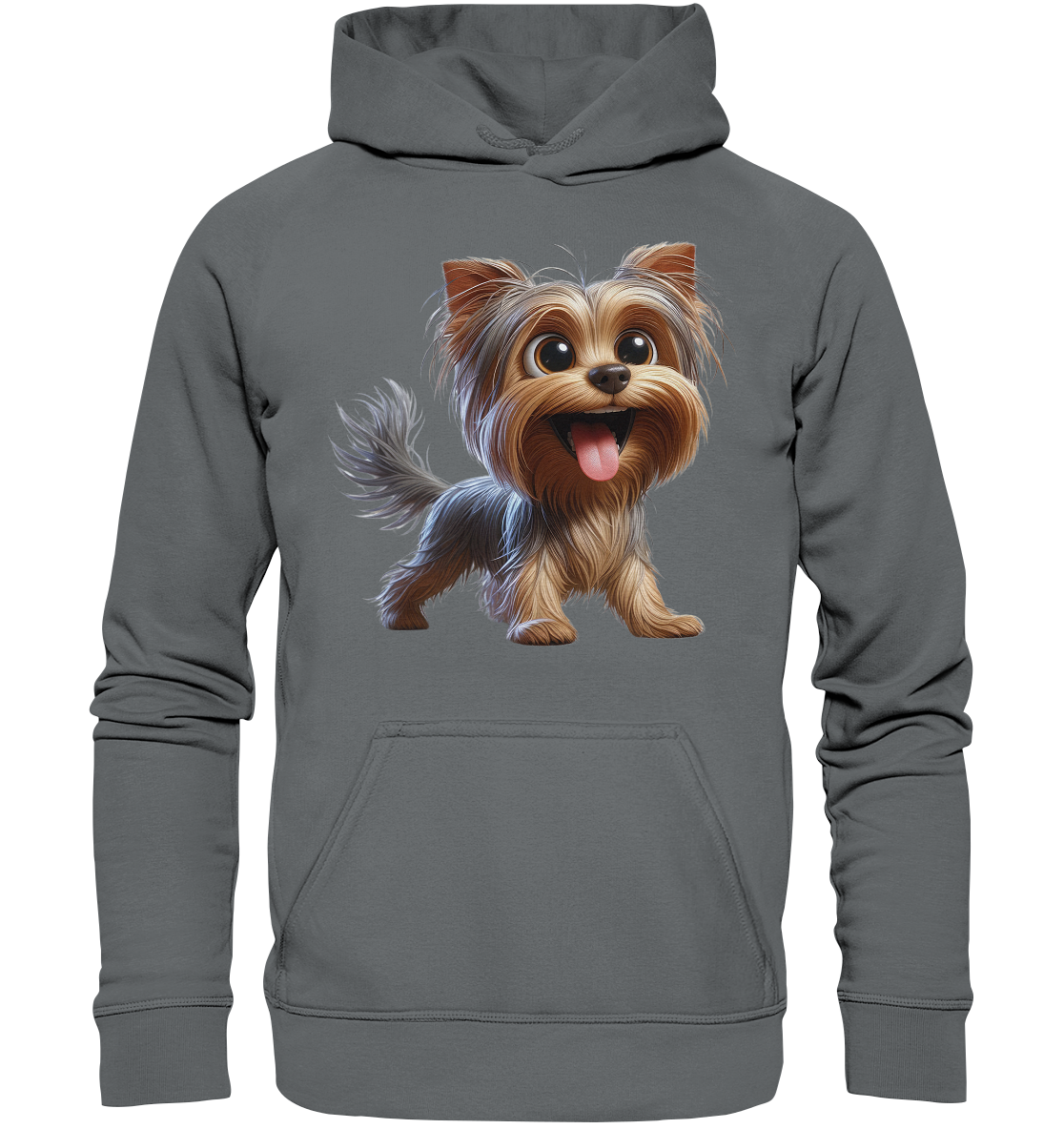 Yorkshire Terrier Cartoon - personalisierbar - Basic Unisex Hoodie
