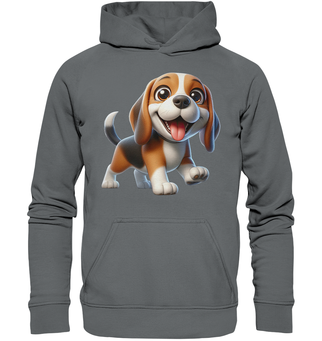 Beagle Cartoon Hund personalisierbar - Basic Unisex Hoodie