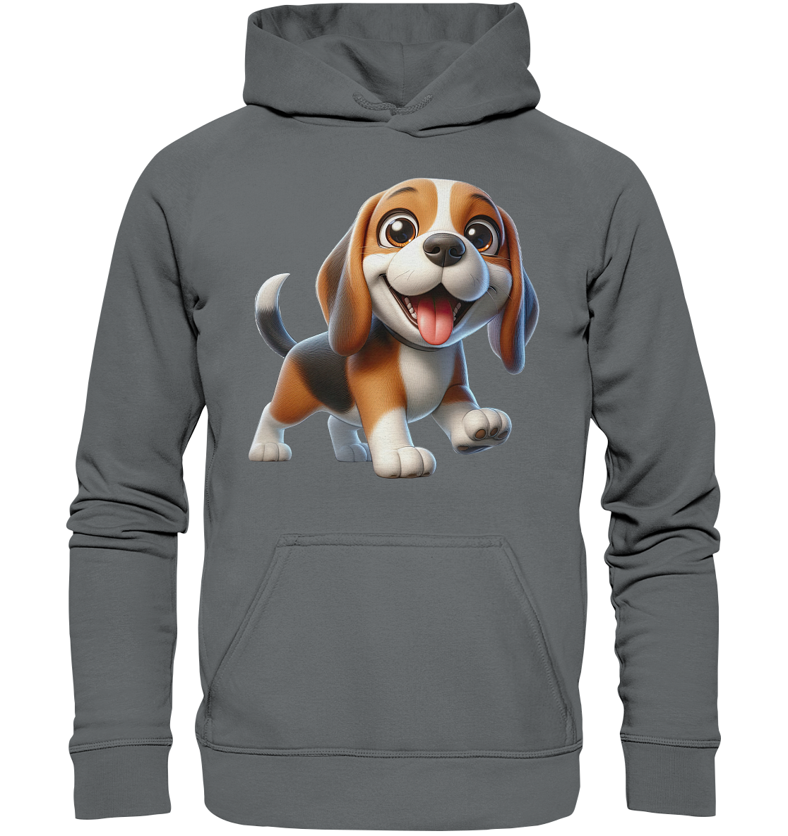 Beagle Cartoon Hund personalisierbar - Basic Unisex Hoodie