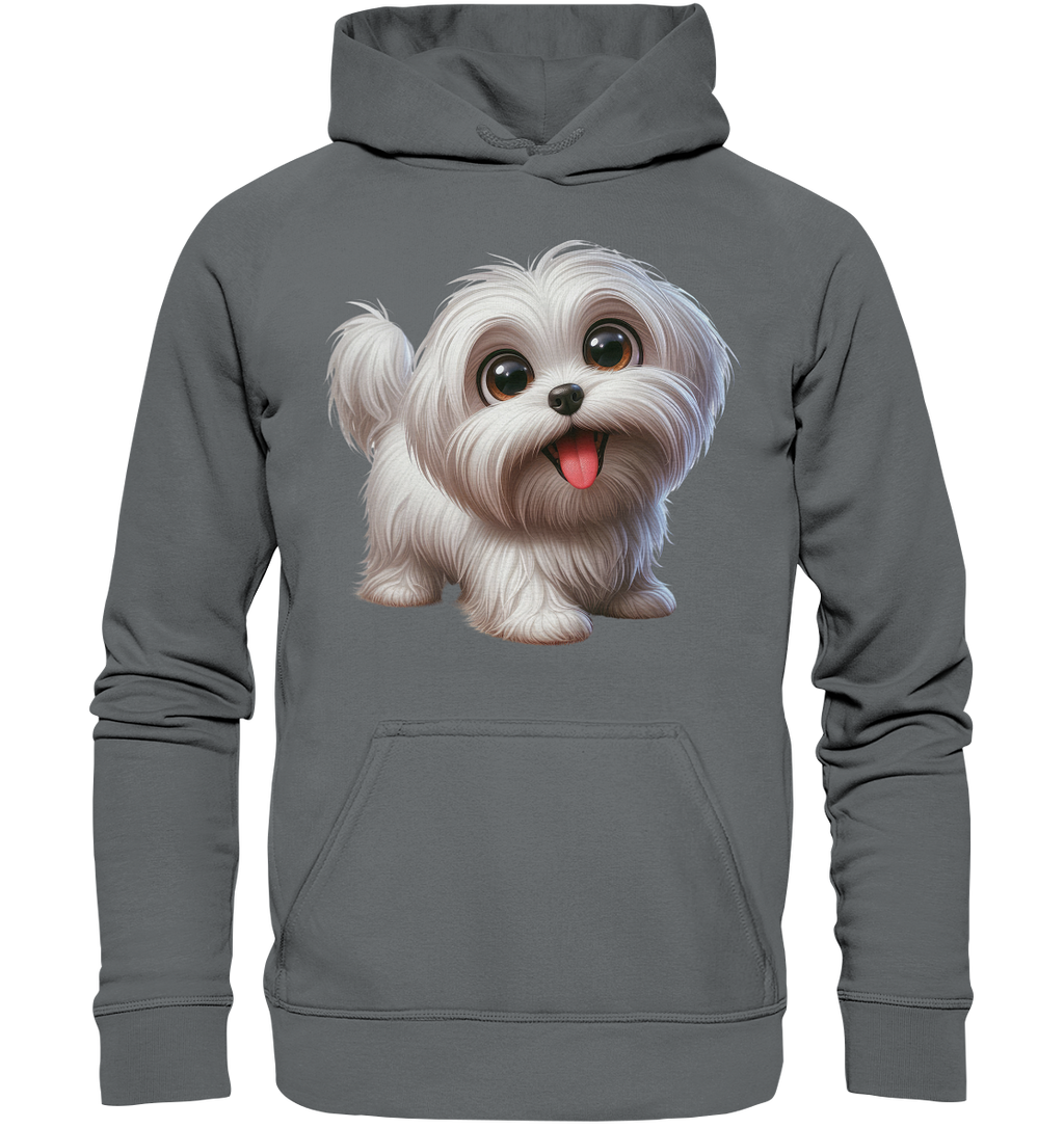 Malteser Hund Cartoon - personalisierbar - Basic Unisex Hoodie
