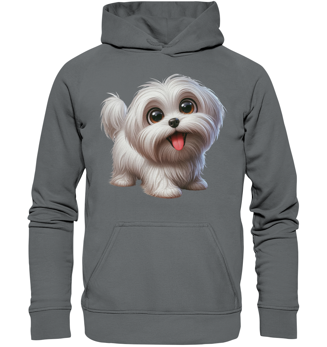 Malteser Hund Cartoon - personalisierbar - Basic Unisex Hoodie