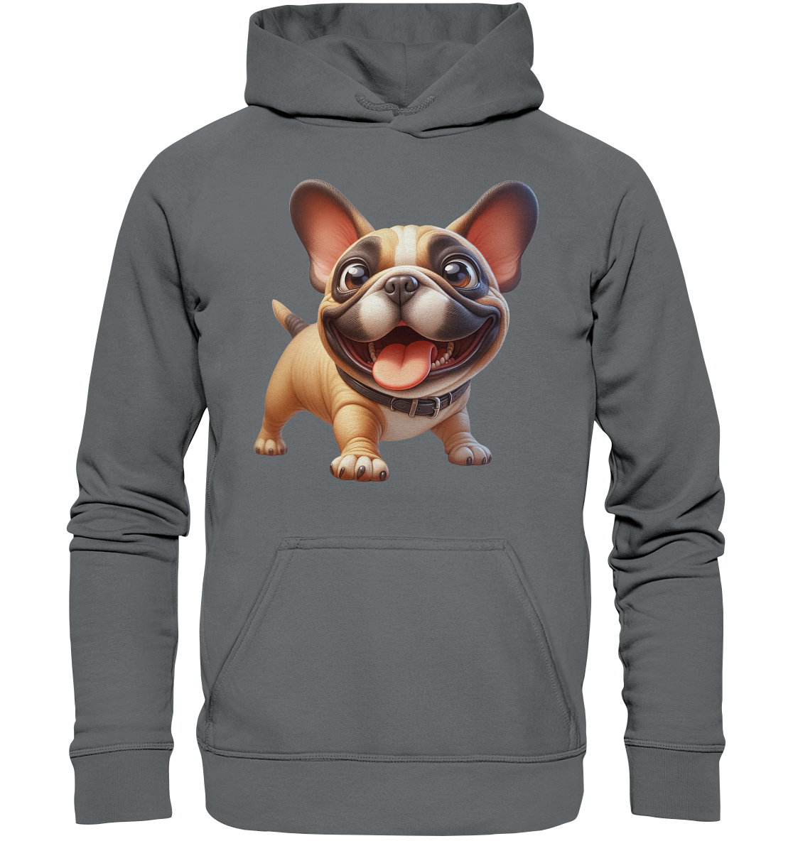 Französische Bulldogge Cartoon personalisierbar - Basic Unisex Hoodie