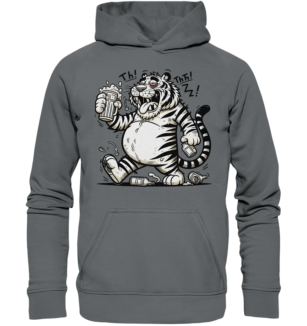 Drinkender Tiger Cartoon - Basic Unisex Hoodie