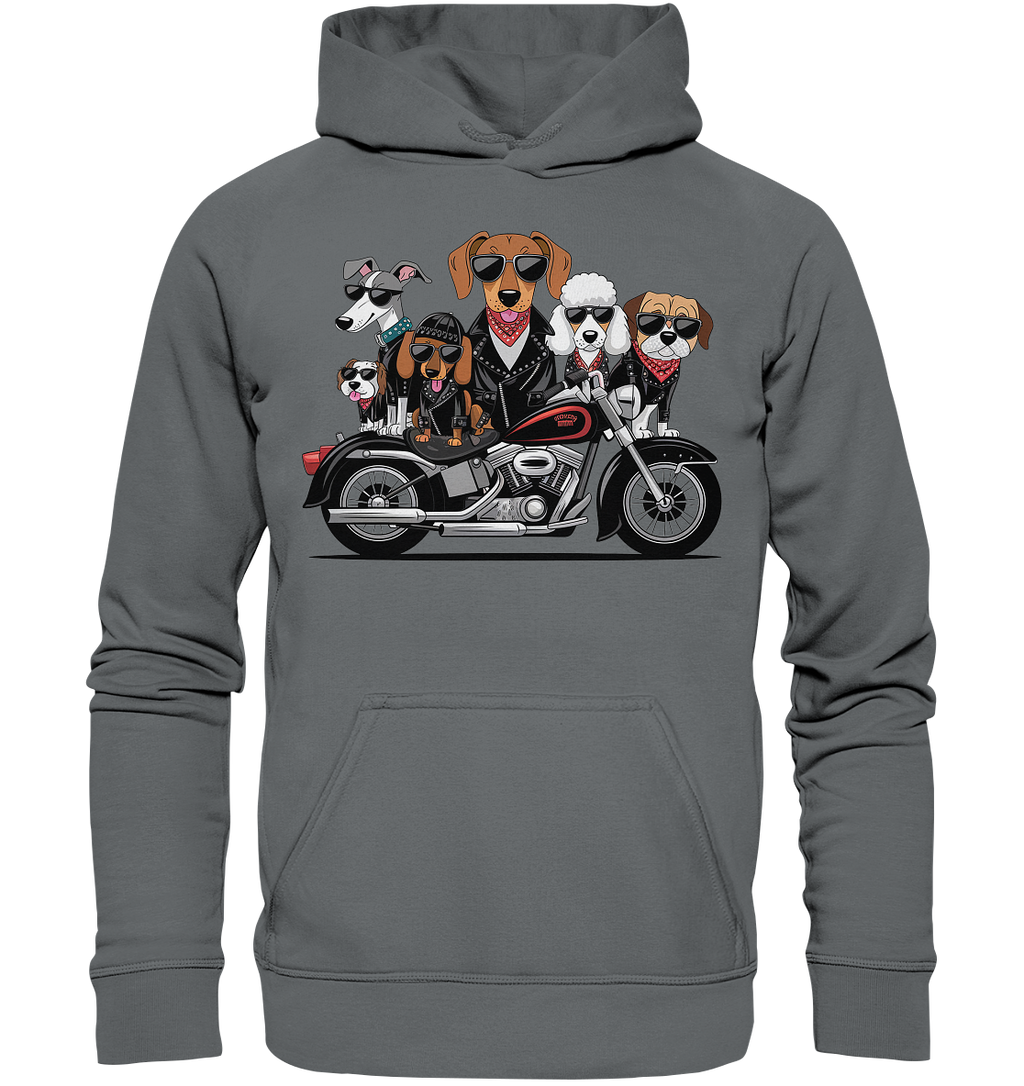 Hunde Biker Gang Fun - Basic Unisex Hoodie