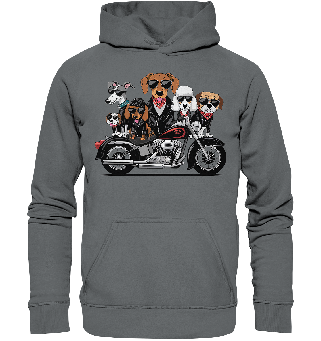 Hunde Biker Gang Fun - Basic Unisex Hoodie