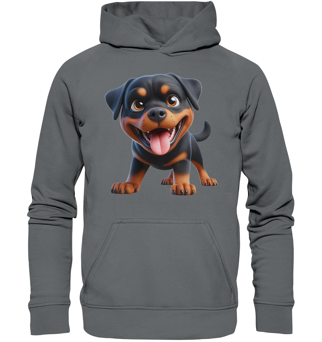 Rottweiler Cartoon Hund - personalisierbar - Basic Unisex Hoodie