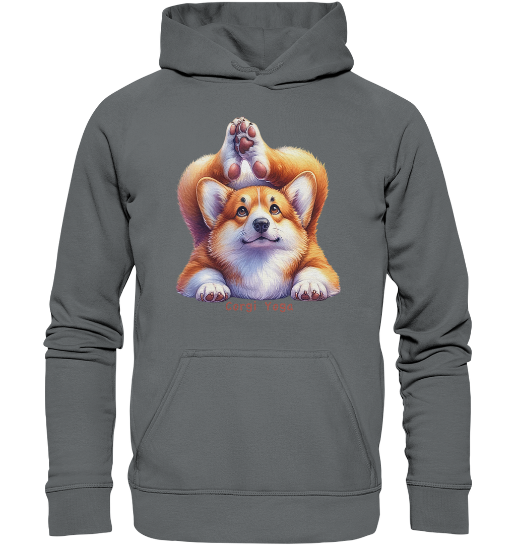 Corgi Yoga - Basic Unisex Hoodie